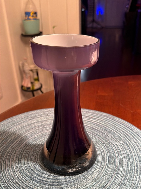 Other - Vintage amethyst glass pedestal vase or candle holder.
